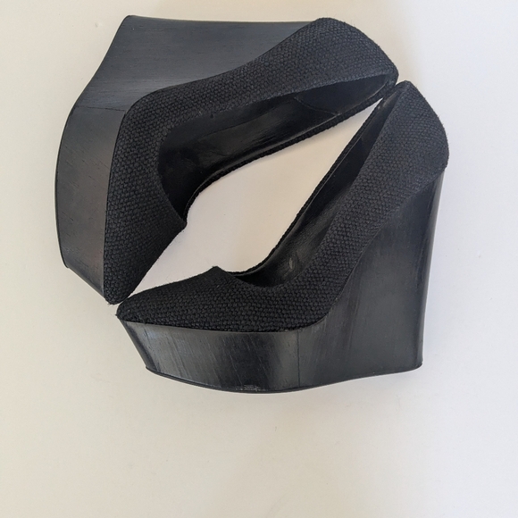 Theyskens Theory Black Platform Shoes 38 - Picture 7 of 7